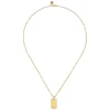 Online Gabriel & Co. 14K Yellow Gold Dog Tag Pendant Hollow Chain Necklace