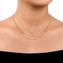 Best Gabriel & Co. 14K Yellow Gold Drops Necklace