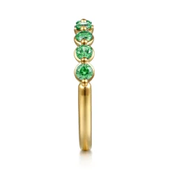 Outlet Gabriel & Co. 14K Yellow Gold Emerald Stackable Ring