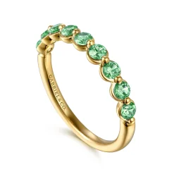 Outlet Gabriel & Co. 14K Yellow Gold Emerald Stackable Ring
