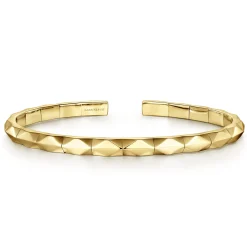 Outlet Gabriel & Co. 14K Yellow Gold Faceted Open Cuff Bracelet