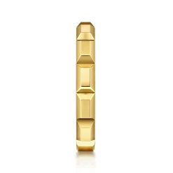 Sale Gabriel & Co. 14K Yellow Gold Faceted Rectangle Station Stackable Ring