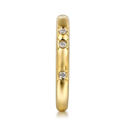Sale Gabriel & Co. 14K Yellow Gold Flush Setting Diamond Anniversary Band - 0.09 ct