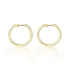 Gabriel & Co. 14K Yellow Gold French Pave 20mm Round Inside Out Diamond Hoop Earrings