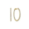 Sale Gabriel & Co. 14K Yellow Gold French Pave 20mm Round Inside Out Diamond Hoop Earrings