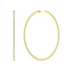 Gabriel & Co. 14K Yellow Gold French Pave 80mm Round Inside Out Diamond Hoop Earrings