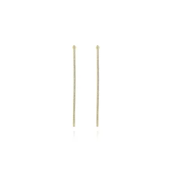 Sale Gabriel & Co. 14K Yellow Gold French Pave 70mm Round Inside Out Diamond Classic Hoop Earrings