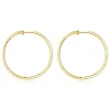Best Gabriel & Co. 14K Yellow Gold French Pave 40mm Round Inside Out Diamond Hoop Earrings