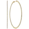 Online Gabriel & Co. 14K Yellow Gold French Pave 70mm Round Inside Out Diamond Classic Hoop Earrings