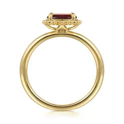 Sale Gabriel & Co. 14K Yellow Gold Garnet Bujukan Ladies Ring