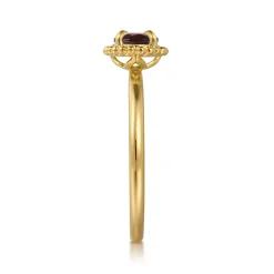 Sale Gabriel & Co. 14K Yellow Gold Garnet Bujukan Ladies Ring