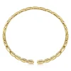 New Gabriel & Co. 14K Yellow Gold Geometric Open Cuff Bracelet with Black Spinel Stations