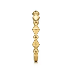 Sale Gabriel & Co. 14K Yellow Gold Geometric Station Stackable Ring