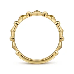Sale Gabriel & Co. 14K Yellow Gold Geometric Station Stackable Ring