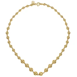 Clearance Gabriel & Co. 14K Yellow Gold Graduated Bujukan Bead 16 Inch Necklace