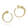 Best Gabriel & Co. 14K Yellow Gold Graduating Ball Post Hoop Earrings
