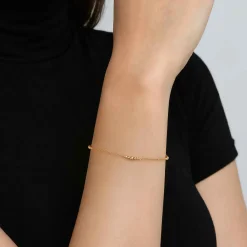 Discount Gabriel & Co. 14K Yellow Gold Graduating Bujukan Ball Station Bracelet