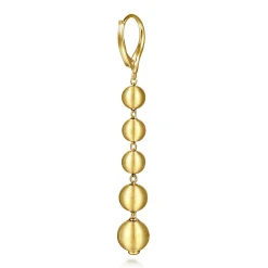Sale Gabriel & Co. 14K Yellow Gold Graduating Bujukan Beads Leverback Drop Earrings