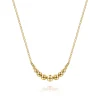Gabriel & Co. 14K Yellow Gold Graduating Bujukan Ball Bar Necklace