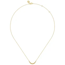 Gabriel & Co. 14K Yellow Gold Graduating Bujukan Ball Bar Necklace