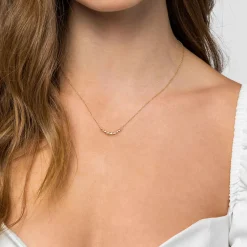 Gabriel & Co. 14K Yellow Gold Graduating Bujukan Ball Bar Necklace