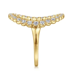 Sale Gabriel & Co. 14K Yellow Gold Graduating Diamond Fashion Ring