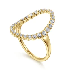 Sale Gabriel & Co. 14K Yellow Gold Graduating Diamond Fashion Ring