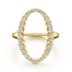 Sale Gabriel & Co. 14K Yellow Gold Graduating Diamond Fashion Ring