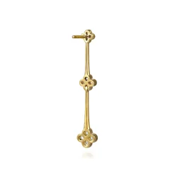 Outlet Gabriel & Co. 14K Yellow Gold Graduating Diamond Clover Stud Drop Earrings