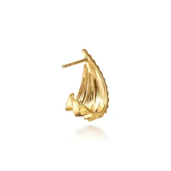 Sale Gabriel & Co. 14K Yellow Gold Graduating J Hoop Earrings with Diamond Cut Finish