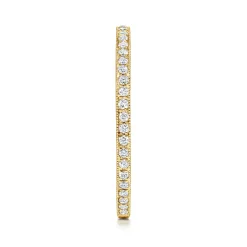 Hot Gabriel & Co. 14K Yellow Gold Hand Carved Stackable Diamond Ring