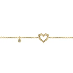 Online Gabriel & Co. 14K Yellow Gold Heart Bracelet with Diamond Bezel Charm
