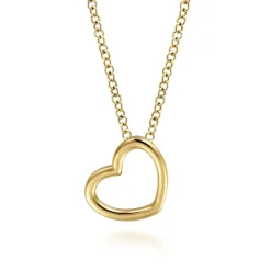 Best Gabriel & Co. 14K Yellow Gold Heart Pendant Necklace