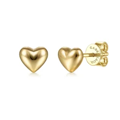 Online Gabriel & Co. 14K Yellow Gold Heart Plain Earrings
