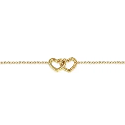 Outlet Gabriel & Co. 14K Yellow Gold Hearts Chain Bracelet