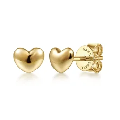 New Gabriel & Co. 14K Yellow Gold Heart Stud Earrings