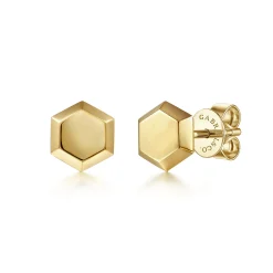 Online Gabriel & Co. 14K Yellow Gold Hexagon Stud Earrings
