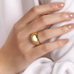 Discount Gabriel & Co. 14K Yellow Gold High Polished Dome Ring