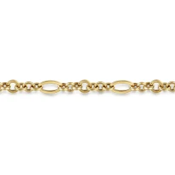 Outlet Gabriel & Co. 14K Yellow Gold Hollow Figaro Link Chain Bracelet