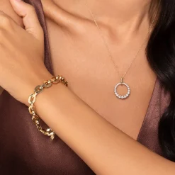 New Gabriel & Co. 14K Yellow Gold Hollow Link Bracelet