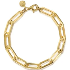 Gabriel & Co. 14K Yellow Gold Hollow Paperclip Link Chain Bracelet