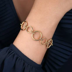 Discount Gabriel & Co. 14K Yellow Gold Hollow Tube Link Bracelet