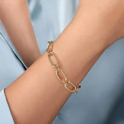 Discount Gabriel & Co. 14K Yellow Gold Hollow Tube Link Bracelet