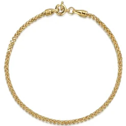 Discount Gabriel & Co. 14K Yellow Gold Hollow Wheat Chain Bracelet