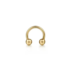 Clearance Gabriel & Co. 14K Yellow Gold Horseshoe Bar Single Earcuff