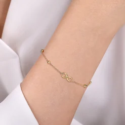 Outlet Gabriel & Co. 14K Yellow Gold Infinity Chain Bracelet-Bujukan