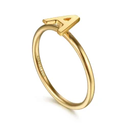 Outlet Gabriel & Co. 14K Yellow Gold Initial A Stackable Ring
