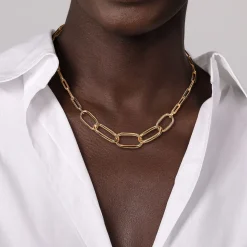 Sale Gabriel & Co. 14K Yellow Gold Large Oval Link Chain Necklace