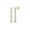 New Gabriel & Co. 14K Yellow Gold Linear Diamond Drop Stud Earrings
