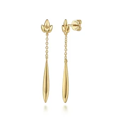 Clearance Gabriel & Co. 14K Yellow Gold Linear Drop Earrings